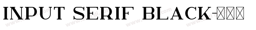 Input Serif Black字体转换